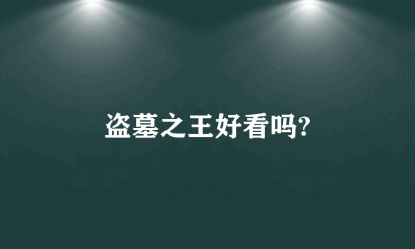 盗墓之王好看吗?
