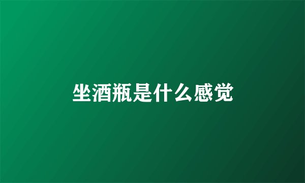 坐酒瓶是什么感觉