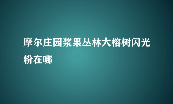 摩尔庄园浆果丛林大榕树闪光粉在哪