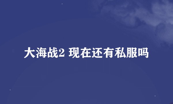 大海战2 现在还有私服吗
