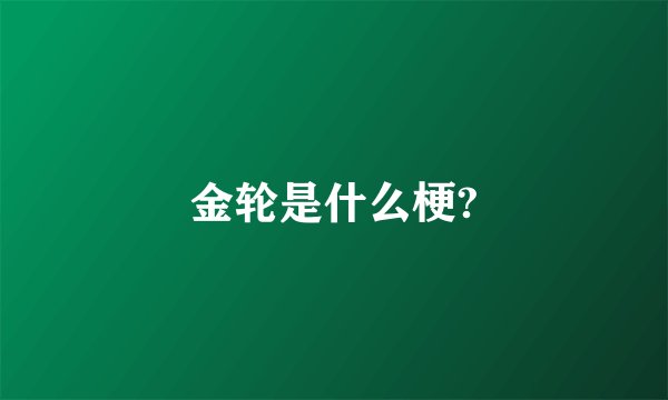 金轮是什么梗?