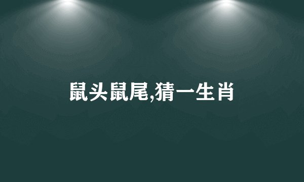 鼠头鼠尾,猜一生肖