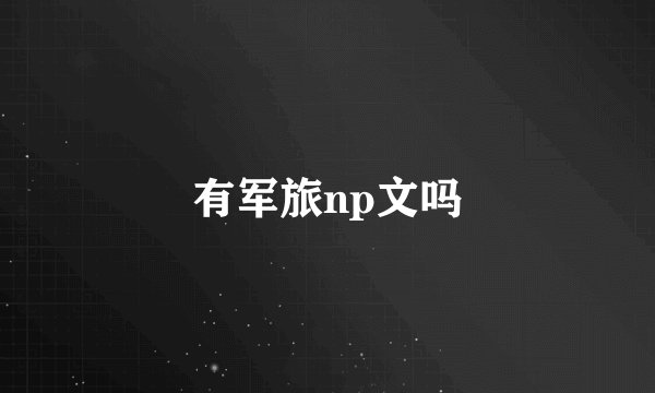 有军旅np文吗