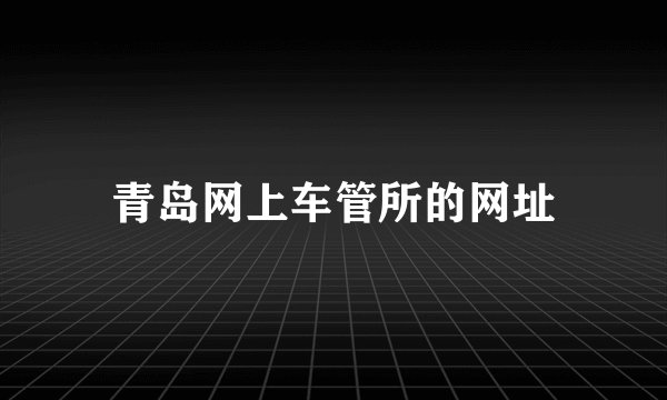 青岛网上车管所的网址