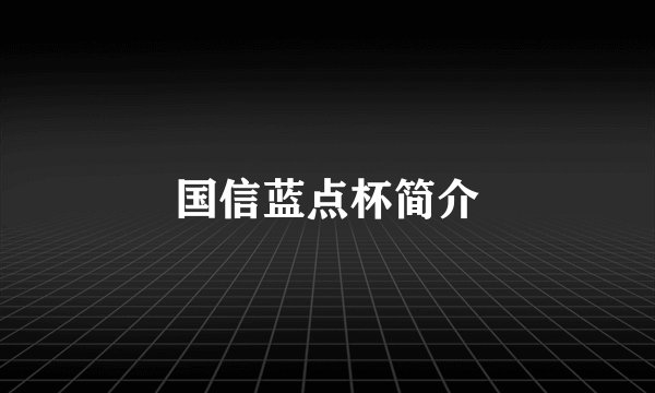 国信蓝点杯简介