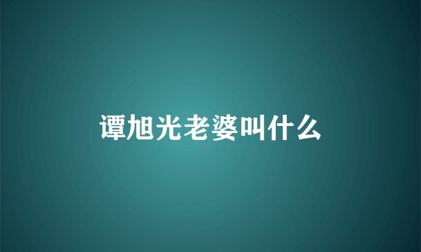 谭旭光老婆叫什么