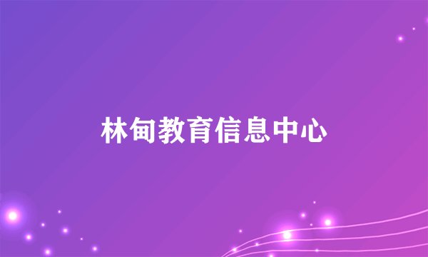 林甸教育信息中心