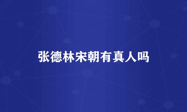 张德林宋朝有真人吗