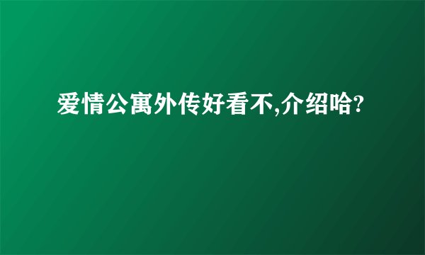 爱情公寓外传好看不,介绍哈?