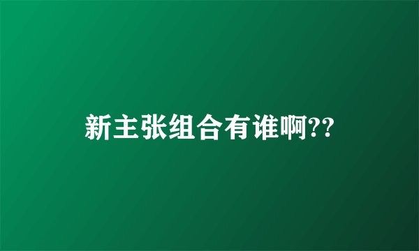 新主张组合有谁啊??