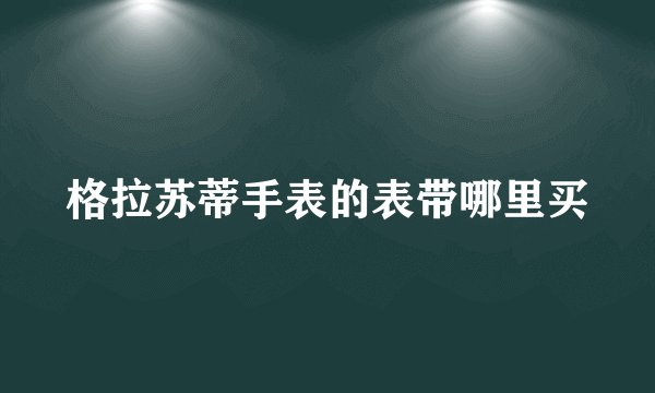 格拉苏蒂手表的表带哪里买