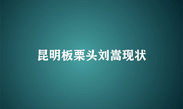 昆明板栗头刘嵩现状