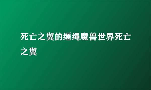 死亡之翼的缰绳魔兽世界死亡之翼
