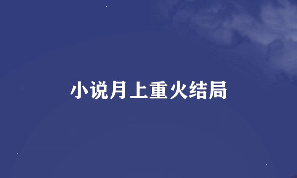 小说月上重火结局