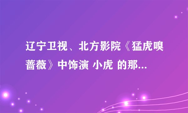 辽宁卫视、北方影院《猛虎嗅蔷薇》中饰演 小虎 的那个人叫什么?
