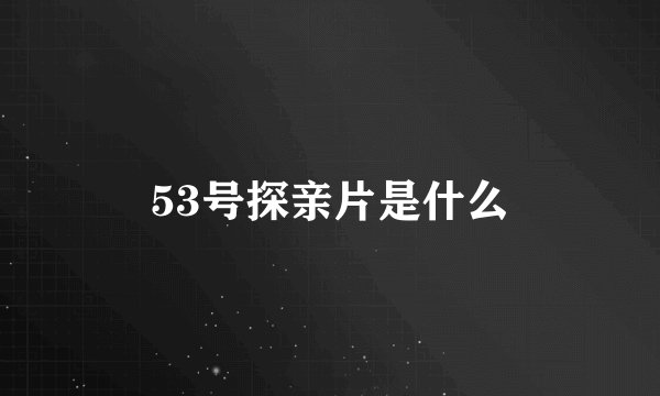 53号探亲片是什么