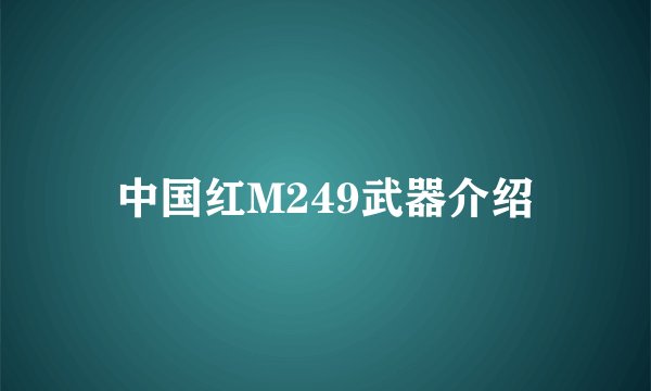 中国红M249武器介绍