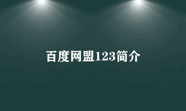百度网盟123简介