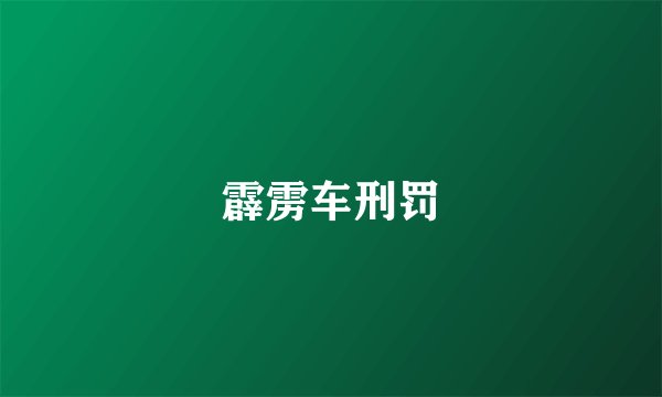霹雳车刑罚