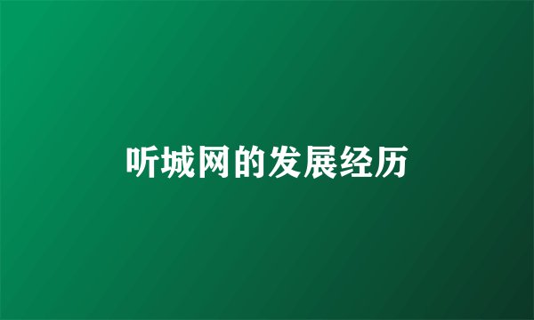 听城网的发展经历