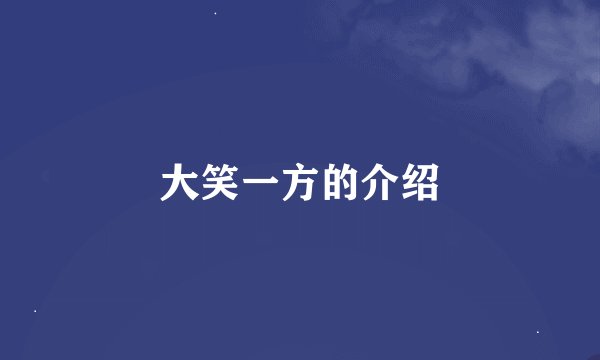 大笑一方的介绍