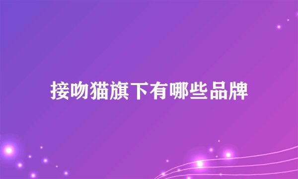 接吻猫旗下有哪些品牌