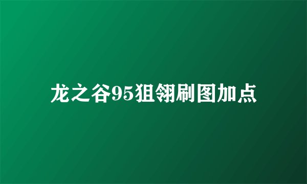 龙之谷95狙翎刷图加点