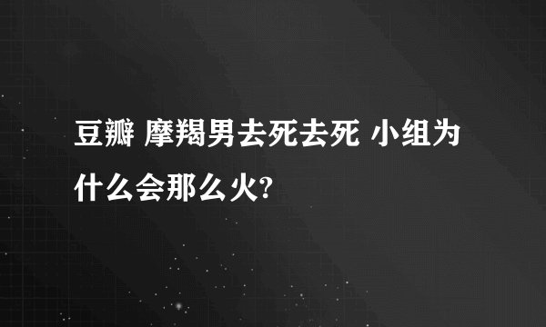 豆瓣 摩羯男去死去死 小组为什么会那么火?