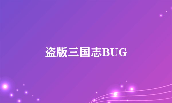 盗版三国志BUG