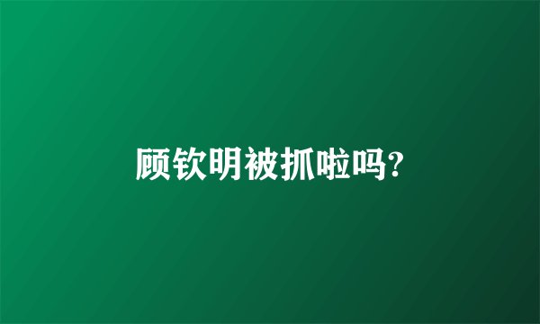 顾钦明被抓啦吗?