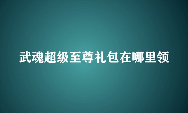 武魂超级至尊礼包在哪里领