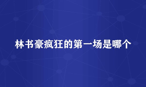 林书豪疯狂的第一场是哪个