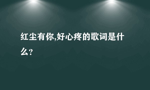 红尘有你,好心疼的歌词是什么？