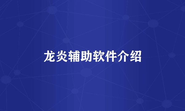 龙炎辅助软件介绍