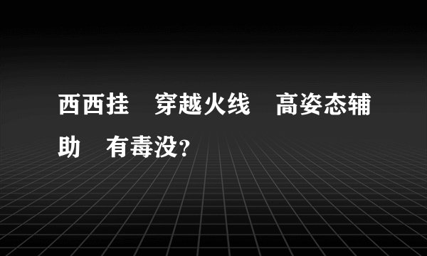 西西挂 穿越火线 高姿态辅助 有毒没？