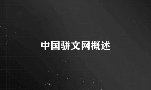 中国骈文网概述