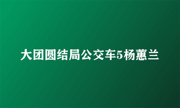 大团圆结局公交车5杨蕙兰