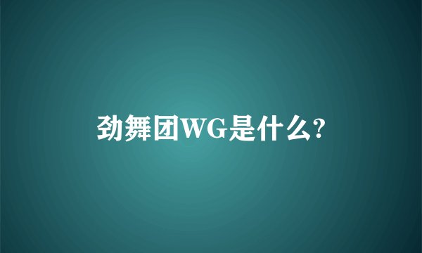 劲舞团WG是什么?