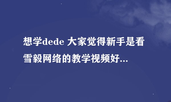 想学dede 大家觉得新手是看雪毅网络的教学视频好 还是看龙书浩的?那个讲的比较容易让人理解?