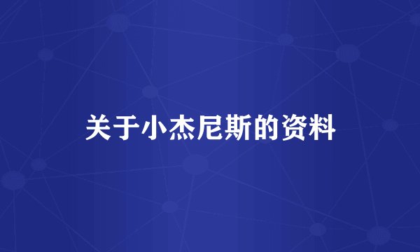 关于小杰尼斯的资料