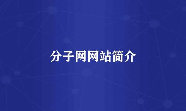 分子网网站简介