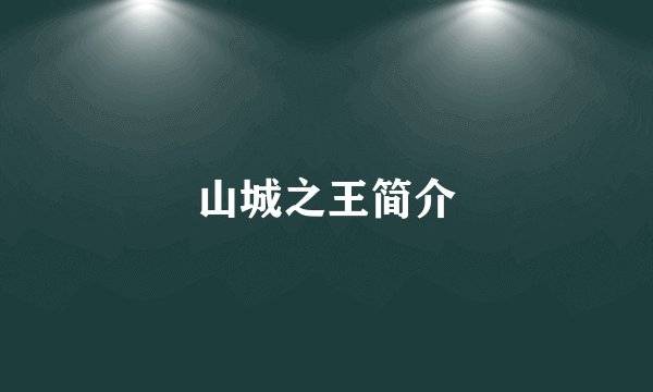 山城之王简介