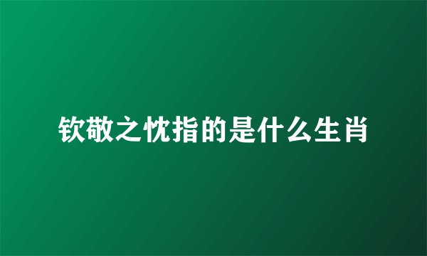钦敬之忱指的是什么生肖