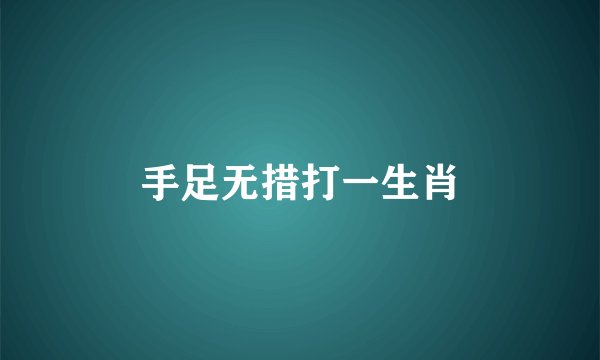 手足无措打一生肖