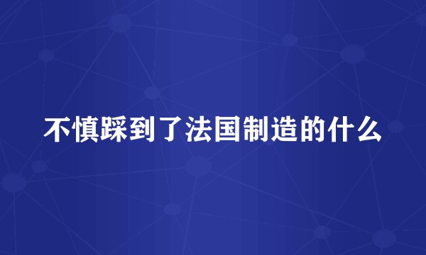 不慎踩到了法国制造的什么