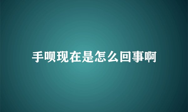 手呗现在是怎么回事啊