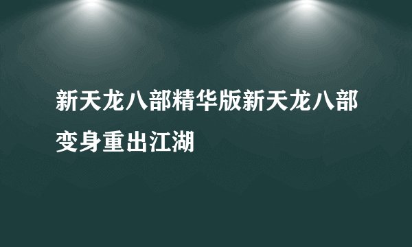 新天龙八部精华版新天龙八部变身重出江湖