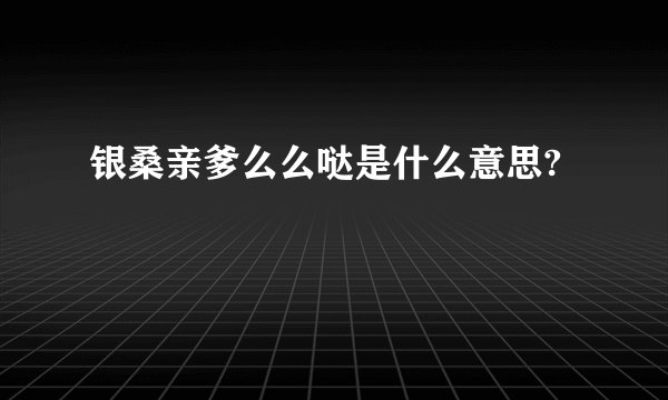 银桑亲爹么么哒是什么意思?
