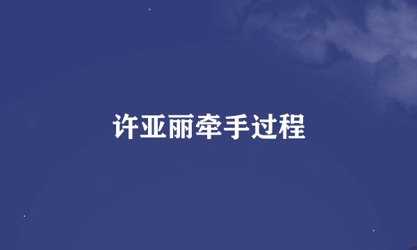许亚丽牵手过程