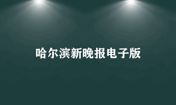 哈尔滨新晚报电子版